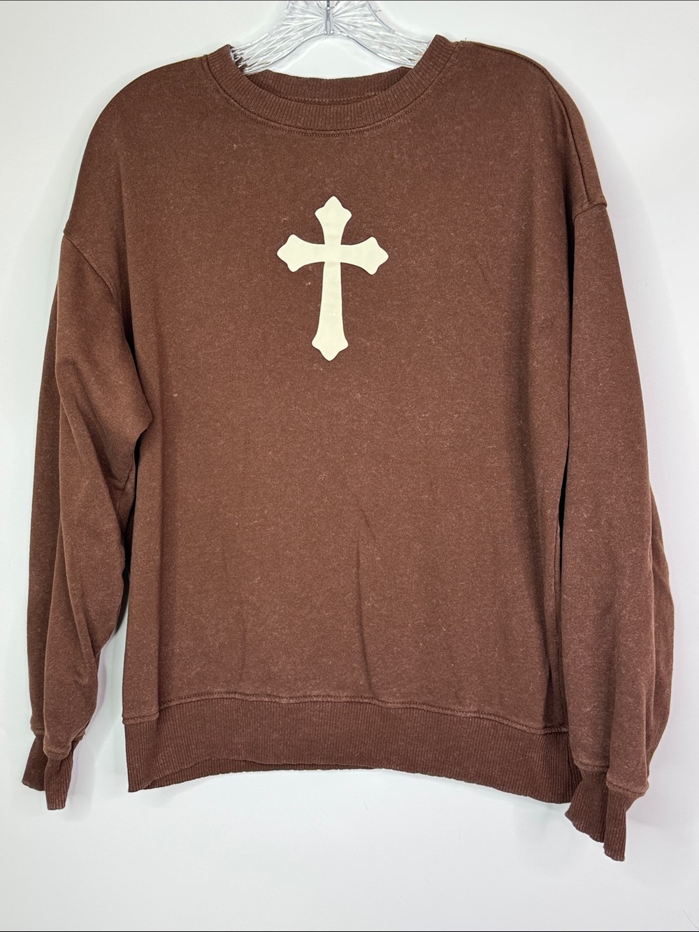 Ruby & Jewell Brown Shine His Light Crewneck Sweatshirt Size Medium
